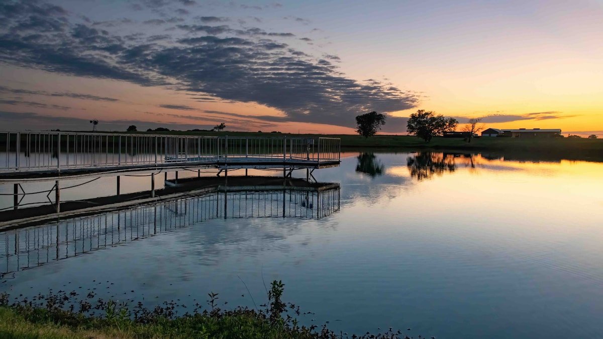 Sunset over the lake